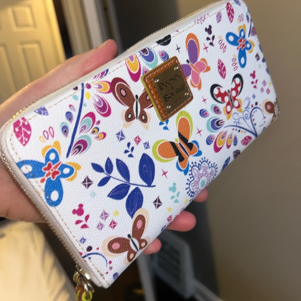 SOLD Dooney & Bourke Disney  Multicolor Butterfly Wallet